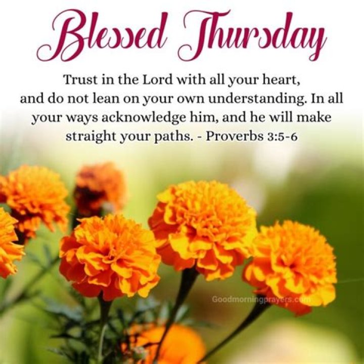 Thursday Blessings And Prayers Bible Verses