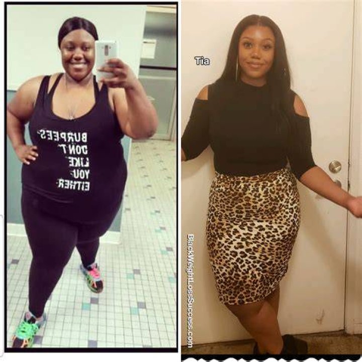 Tia lost 175 pounds Black Weight Loss Success